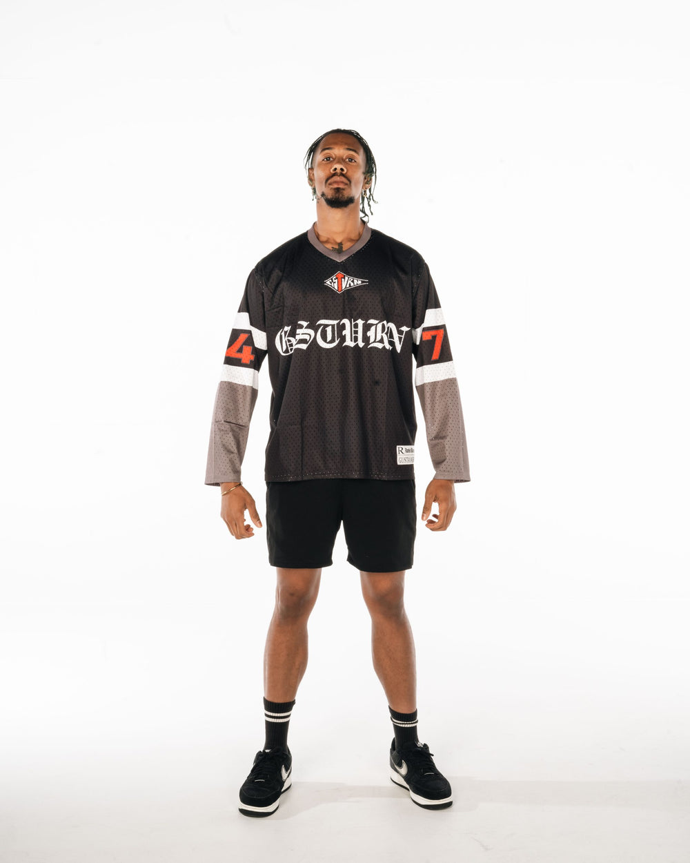 GSTVRN 47 Hockey Jersey Red & Black