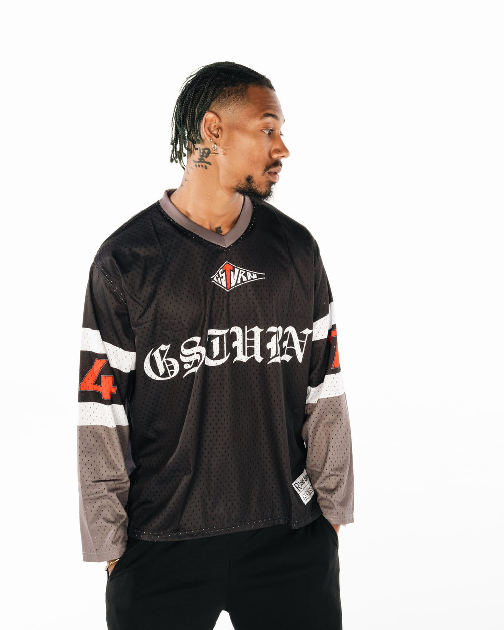 GSTVRN 47 Hockey Jersey Red & Black
