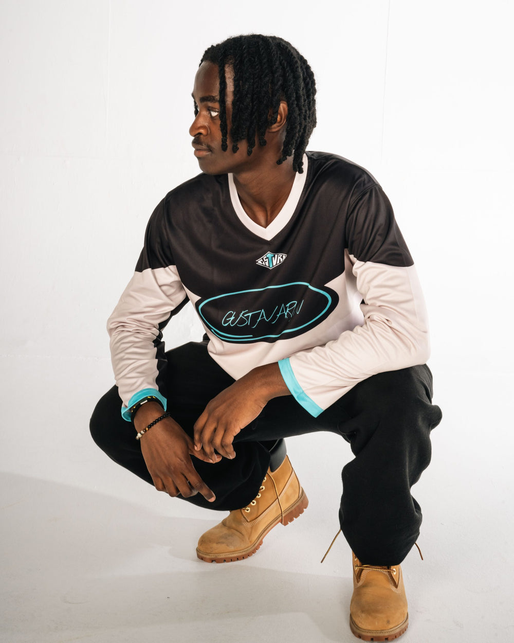GSTVRN 74 Hockey Jersey Champagne Pink & Black