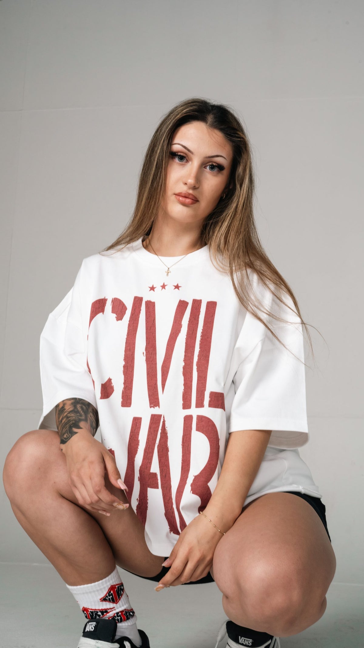 GSTVRN Unisex White Civil War T-shirt