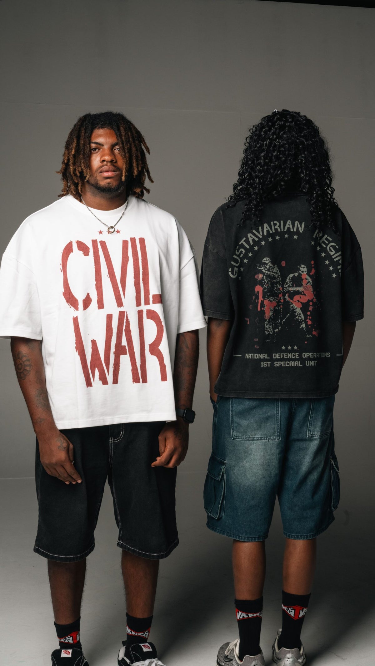 GSTVRN Unisex White Civil War T-shirt