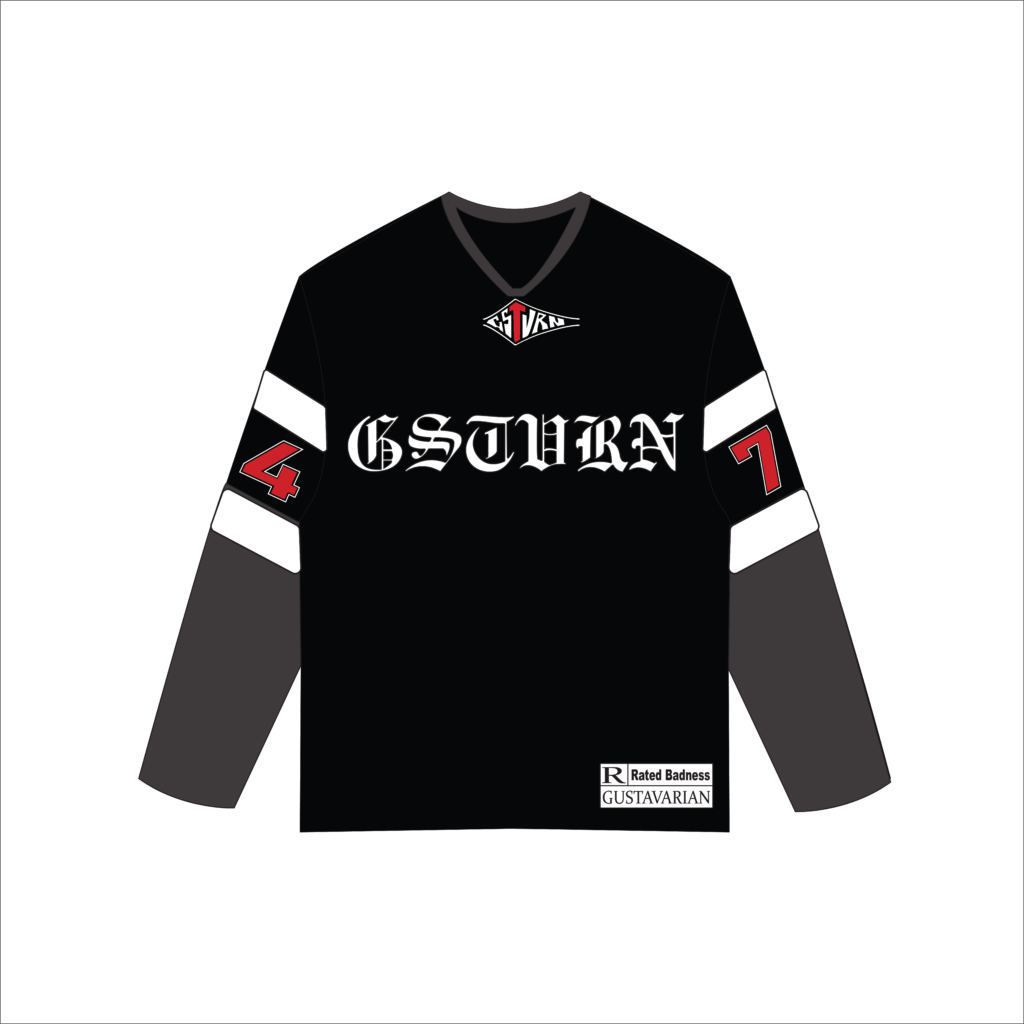 GSTVRN 47 Hockey Jersey Red & Black