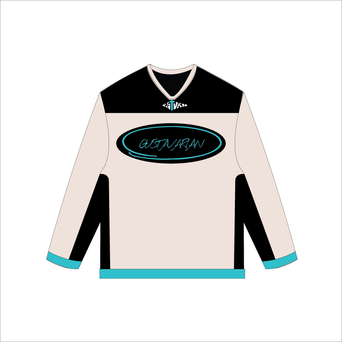 GSTVRN 74 Hockey Jersey Champagne Pink & Black